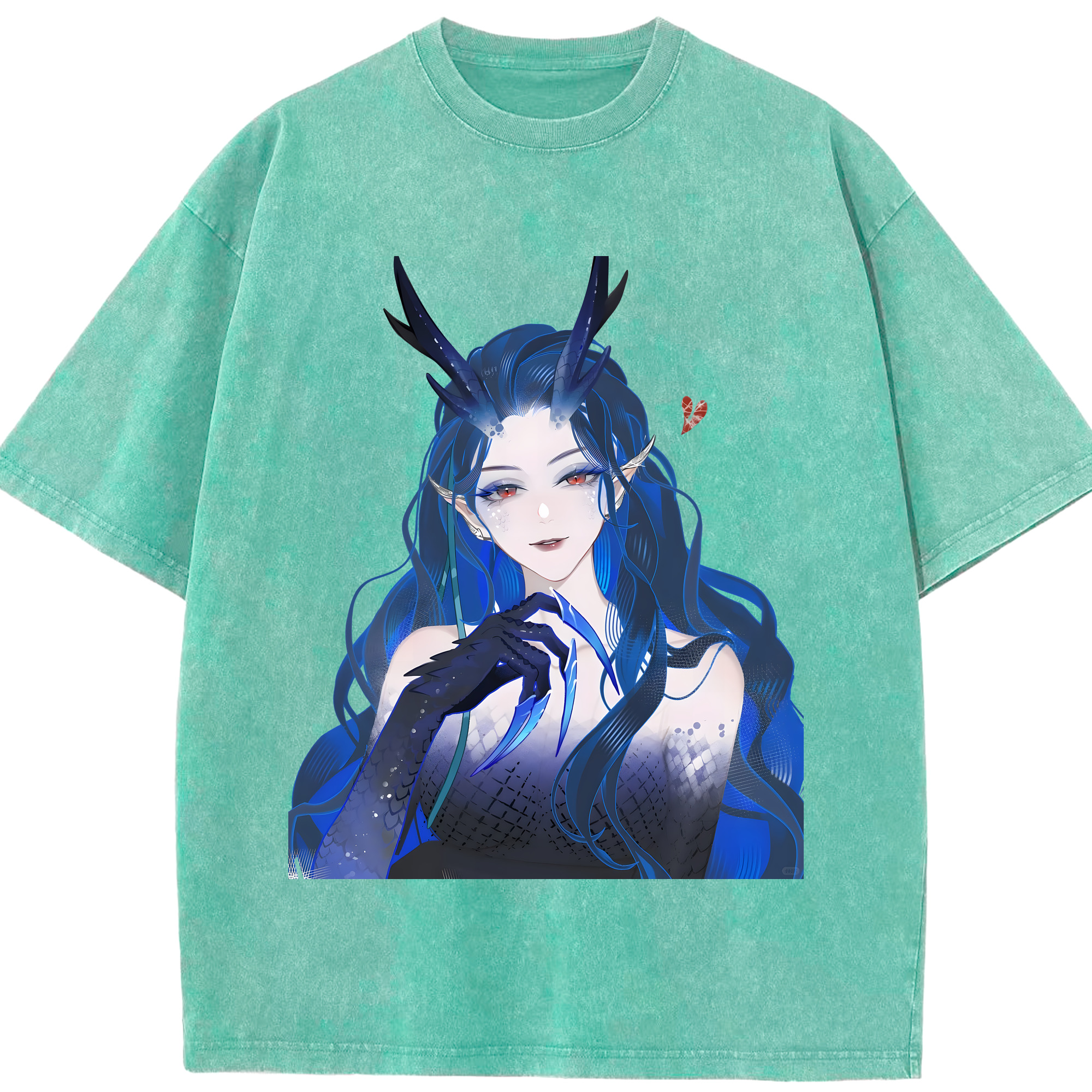 （画像用） Ne Zha 2 ナタ 魔童の大暴れ 綿100% ヴィンテージ風 半袖Tシャツ（フロントプリント）